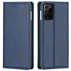 Coque Portefeuille Livre Cuir Etui Clapet T05 pour Samsung Galaxy Note 20 Ultra 5G Bleu