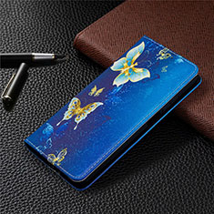 Coque Portefeuille Livre Cuir Etui Clapet T05 pour Xiaomi Mi 10T Lite 5G Bleu