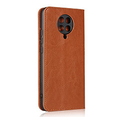 Coque Portefeuille Livre Cuir Etui Clapet T05 pour Xiaomi Redmi K30 Pro Zoom Orange