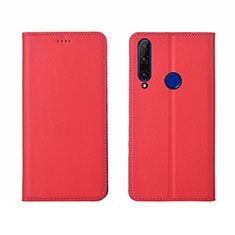 Coque Portefeuille Livre Cuir Etui Clapet T06 pour Huawei Honor 20 Lite Rouge