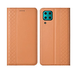 Coque Portefeuille Livre Cuir Etui Clapet T06 pour Huawei Nova 6 SE Orange
