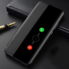 Coque Portefeuille Livre Cuir Etui Clapet T06 pour Huawei P40 Pro Noir
