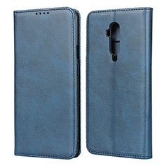 Coque Portefeuille Livre Cuir Etui Clapet T06 pour OnePlus 7T Pro Bleu