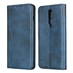 Coque Portefeuille Livre Cuir Etui Clapet T06 pour OnePlus 8 Bleu