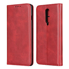 Coque Portefeuille Livre Cuir Etui Clapet T06 pour OnePlus 8 Rouge