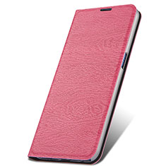 Coque Portefeuille Livre Cuir Etui Clapet T06 pour Oppo R17 Pro Rose Rouge
