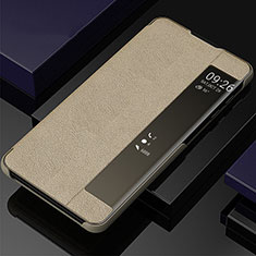 Coque Portefeuille Livre Cuir Etui Clapet T06 pour Samsung Galaxy Note 10 Or