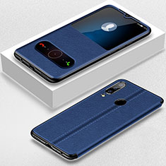 Coque Portefeuille Livre Cuir Etui Clapet T07 pour Huawei Honor 20 Lite Bleu