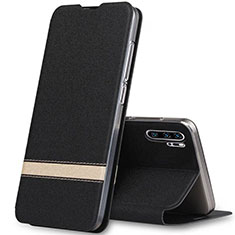 Coque Portefeuille Livre Cuir Etui Clapet T07 pour Huawei P30 Pro New Edition Noir
