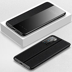 Coque Portefeuille Livre Cuir Etui Clapet T07 pour Huawei P40 Noir