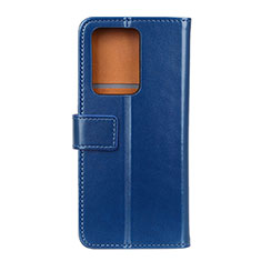 Coque Portefeuille Livre Cuir Etui Clapet T07 pour Huawei P40 Pro+ Plus Bleu