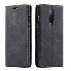 Coque Portefeuille Livre Cuir Etui Clapet T07 pour OnePlus 8 Noir