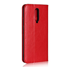 Coque Portefeuille Livre Cuir Etui Clapet T07 pour Oppo R17 Pro Rouge