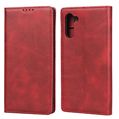 Coque Portefeuille Livre Cuir Etui Clapet T07 pour Samsung Galaxy Note 10 5G Rouge