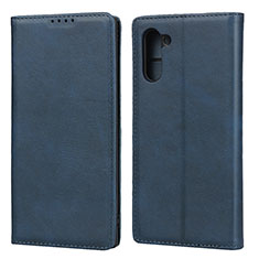 Coque Portefeuille Livre Cuir Etui Clapet T07 pour Samsung Galaxy Note 10 Bleu