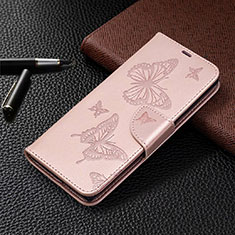Coque Portefeuille Livre Cuir Etui Clapet T07 pour Samsung Galaxy Note 20 5G Or Rose
