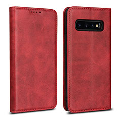 Coque Portefeuille Livre Cuir Etui Clapet T07 pour Samsung Galaxy S10 5G Rouge