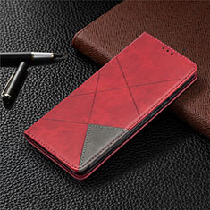 Coque Portefeuille Livre Cuir Etui Clapet T07 pour Xiaomi Redmi 9AT Rouge