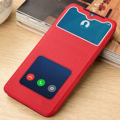 Coque Portefeuille Livre Cuir Etui Clapet T07 pour Xiaomi Redmi Note 8 Rouge