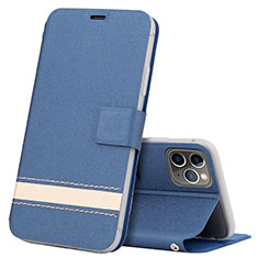 Coque Portefeuille Livre Cuir Etui Clapet T08 pour Apple iPhone 11 Pro Bleu