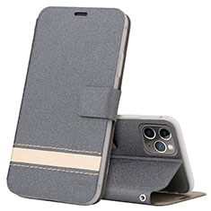 Coque Portefeuille Livre Cuir Etui Clapet T08 pour Apple iPhone 11 Pro Gris