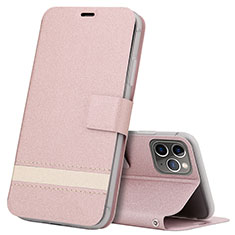 Coque Portefeuille Livre Cuir Etui Clapet T08 pour Apple iPhone 11 Pro Or Rose