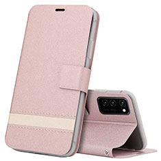 Coque Portefeuille Livre Cuir Etui Clapet T08 pour Huawei Honor V30 Pro 5G Or Rose