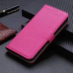 Coque Portefeuille Livre Cuir Etui Clapet T08 pour Huawei P Smart (2020) Rose Rouge