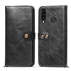 Coque Portefeuille Livre Cuir Etui Clapet T08 pour Huawei P30 Lite New Edition Noir