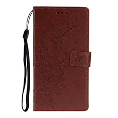 Coque Portefeuille Livre Cuir Etui Clapet T08 pour Huawei P40 Pro Marron