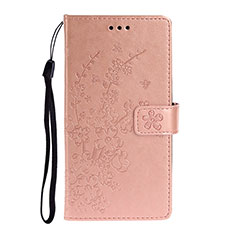 Coque Portefeuille Livre Cuir Etui Clapet T08 pour Huawei P40 Pro Or Rose