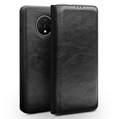 Coque Portefeuille Livre Cuir Etui Clapet T08 pour OnePlus 7T Noir