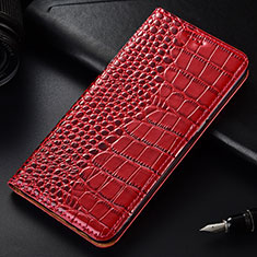 Coque Portefeuille Livre Cuir Etui Clapet T08 pour OnePlus 7T Pro Rouge
