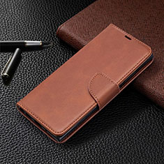 Coque Portefeuille Livre Cuir Etui Clapet T08 pour Samsung Galaxy Note 20 Ultra 5G Marron