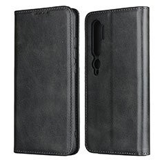 Coque Portefeuille Livre Cuir Etui Clapet T08 pour Xiaomi Mi Note 10 Pro Noir