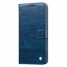 Coque Portefeuille Livre Cuir Etui Clapet T08 pour Xiaomi Redmi Note 9 Bleu