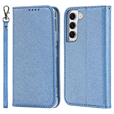 Coque Portefeuille Livre Cuir Etui Clapet T08D pour Samsung Galaxy S21 5G Bleu
