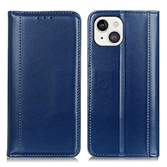 Coque Portefeuille Livre Cuir Etui Clapet T09 pour Apple iPhone 14 Bleu
