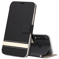 Coque Portefeuille Livre Cuir Etui Clapet T09 pour Huawei Honor 20 Lite Noir