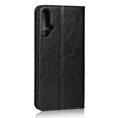 Coque Portefeuille Livre Cuir Etui Clapet T09 pour Huawei Nova 5 Noir