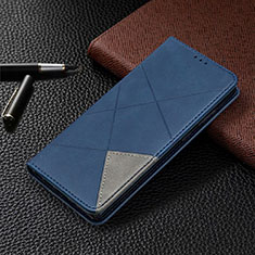 Coque Portefeuille Livre Cuir Etui Clapet T09 pour Samsung Galaxy Note 20 5G Bleu