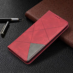 Coque Portefeuille Livre Cuir Etui Clapet T09 pour Samsung Galaxy Note 20 5G Rouge