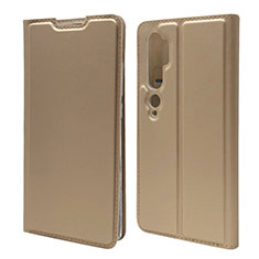 Coque Portefeuille Livre Cuir Etui Clapet T09 pour Xiaomi Mi Note 10 Or