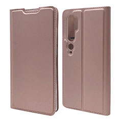 Coque Portefeuille Livre Cuir Etui Clapet T09 pour Xiaomi Mi Note 10 Or Rose