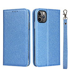 Coque Portefeuille Livre Cuir Etui Clapet T10 pour Apple iPhone 11 Pro Bleu