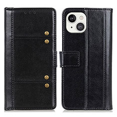 Coque Portefeuille Livre Cuir Etui Clapet T10 pour Apple iPhone 14 Noir