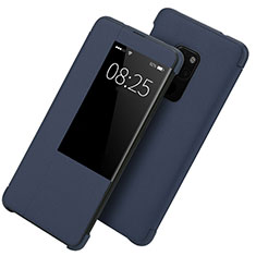 Coque Portefeuille Livre Cuir Etui Clapet T10 pour Huawei Mate 20 X 5G Bleu