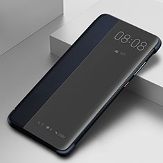 Coque Portefeuille Livre Cuir Etui Clapet T10 pour Huawei Mate 30 Pro 5G Bleu