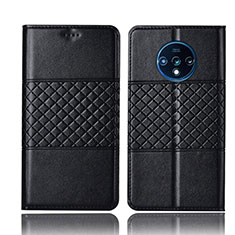 Coque Portefeuille Livre Cuir Etui Clapet T10 pour OnePlus 7T Noir