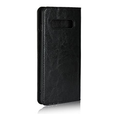 Coque Portefeuille Livre Cuir Etui Clapet T10 pour Samsung Galaxy S10 Plus Noir